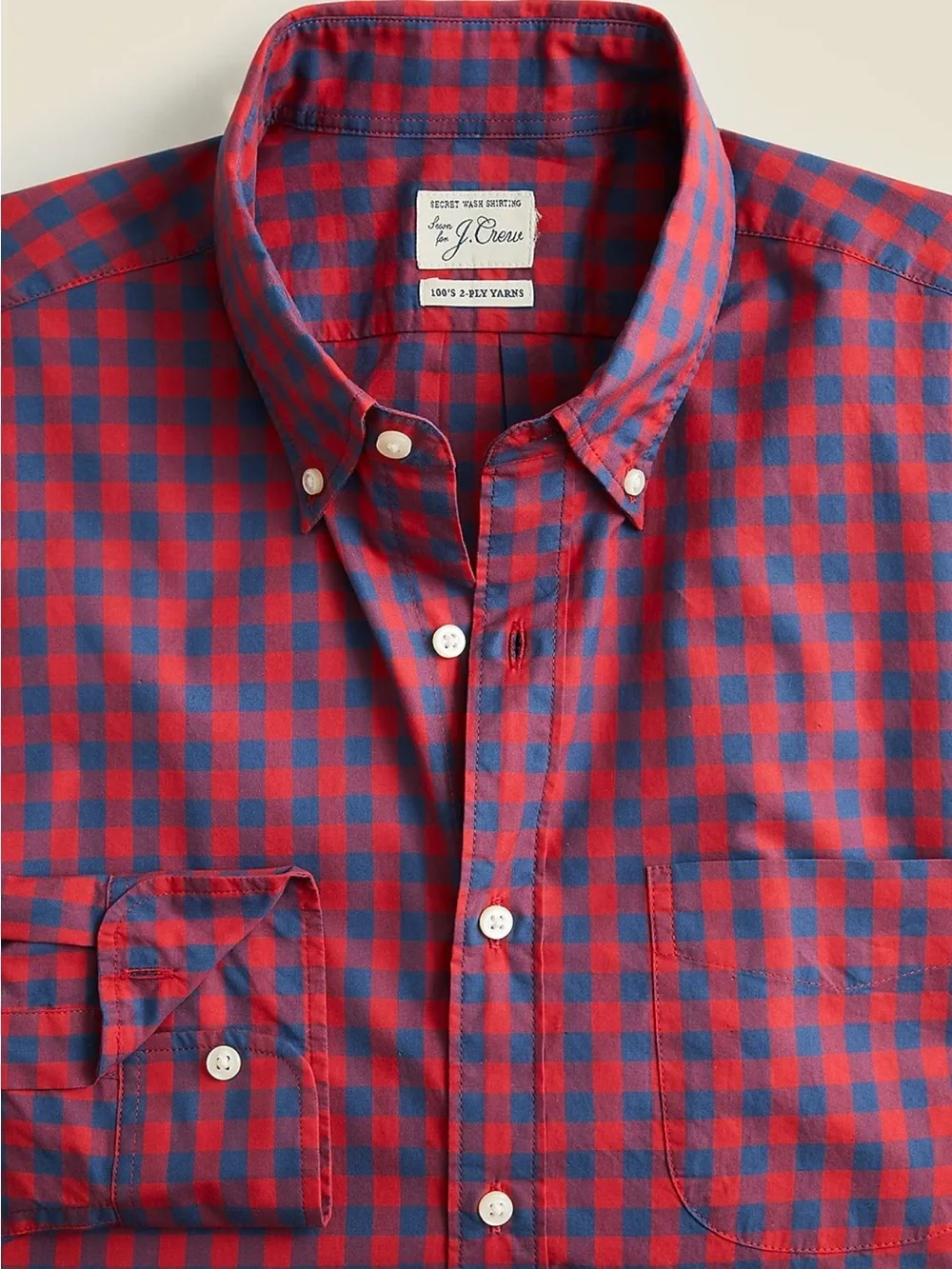 J Crew gingham flannel